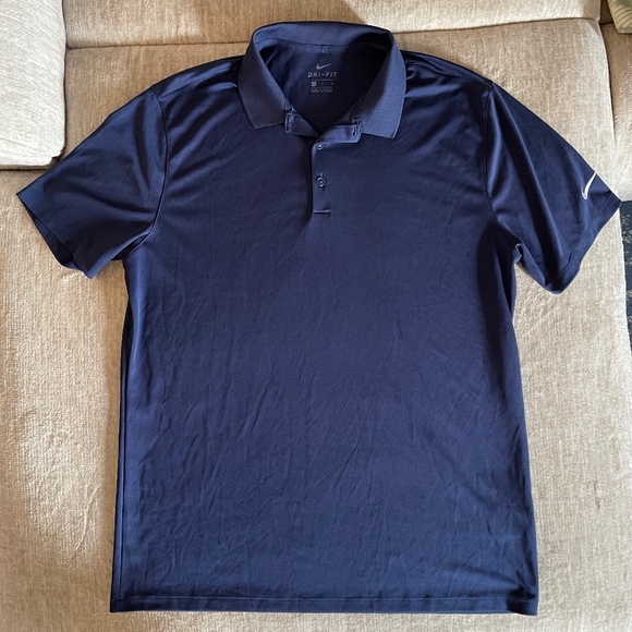 Nike Men's Dri-Fit Navy Polo - Picture 1 of 3